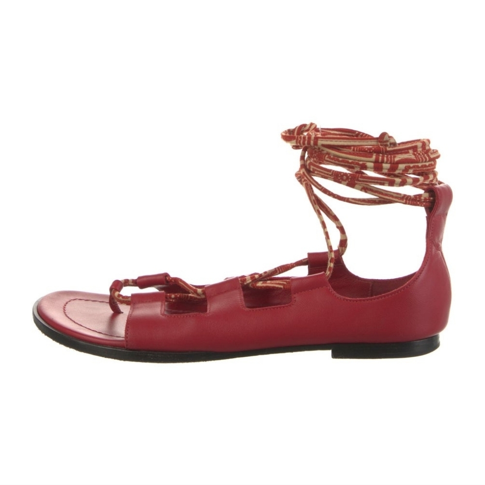 Tamara Mellon sandals, Chill Out, flat, lace-up sandals with ankle Wrap Tie